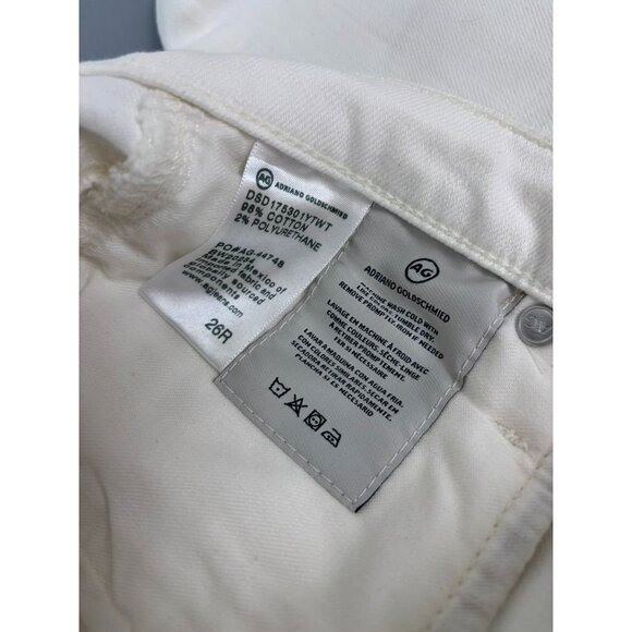 Adriano Goldschmied women's 26R white The isabelle high-rise straight crop jeans - Picture 8 of 8
